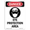 Signmission OSHA Danger Sign, Eye Protection Area, 14in X 10in Decal, 10" W, 14" H, Portrait OS-DS-D-1014-V-1223 - alternate 1